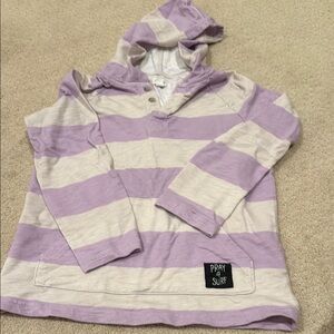 Kids Striped Purple and White Hoodie